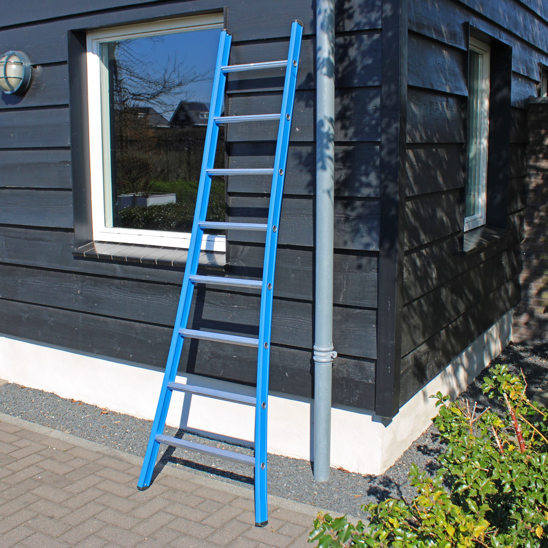 Single ladder against a wall