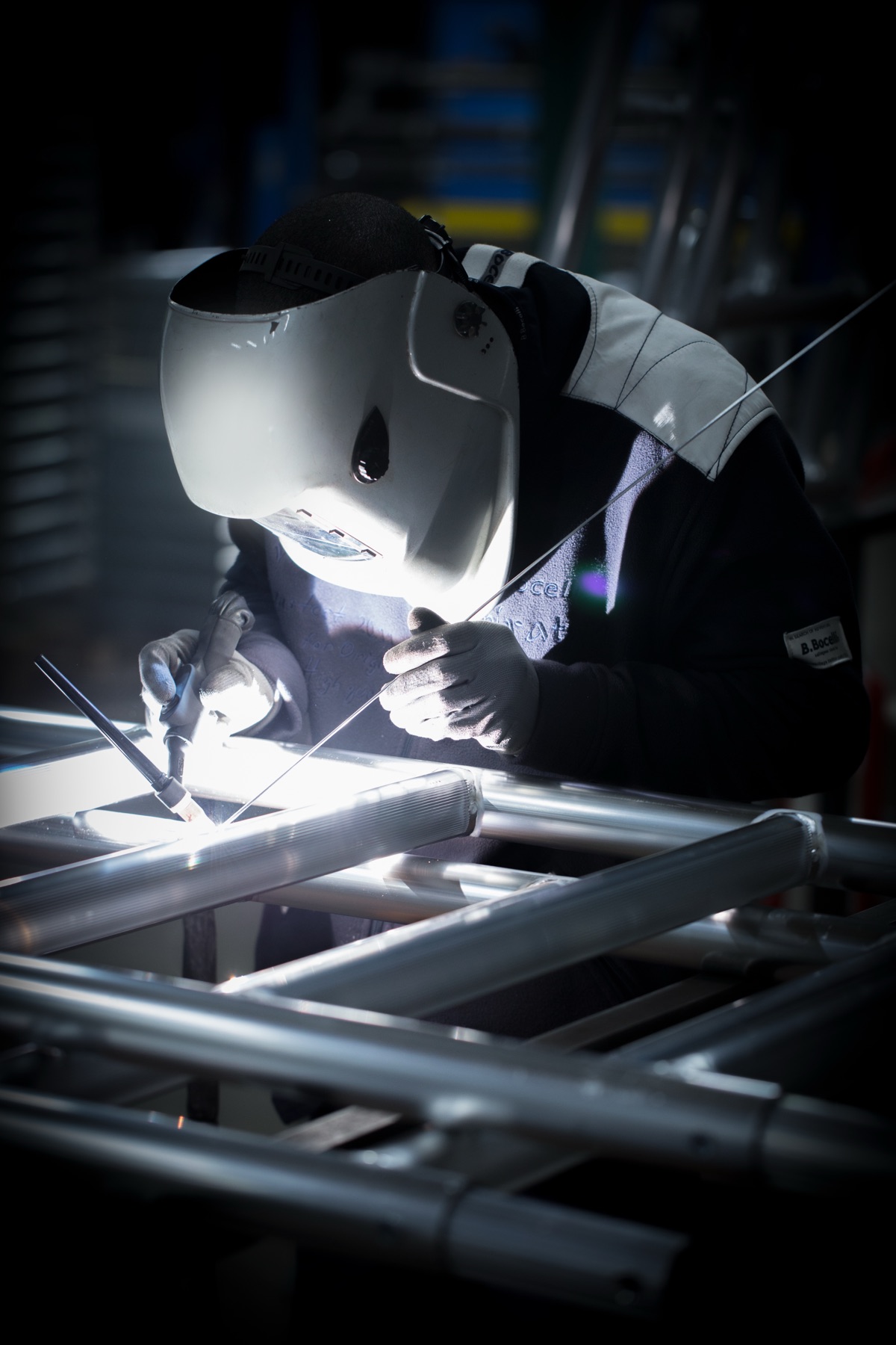 Welder at work
