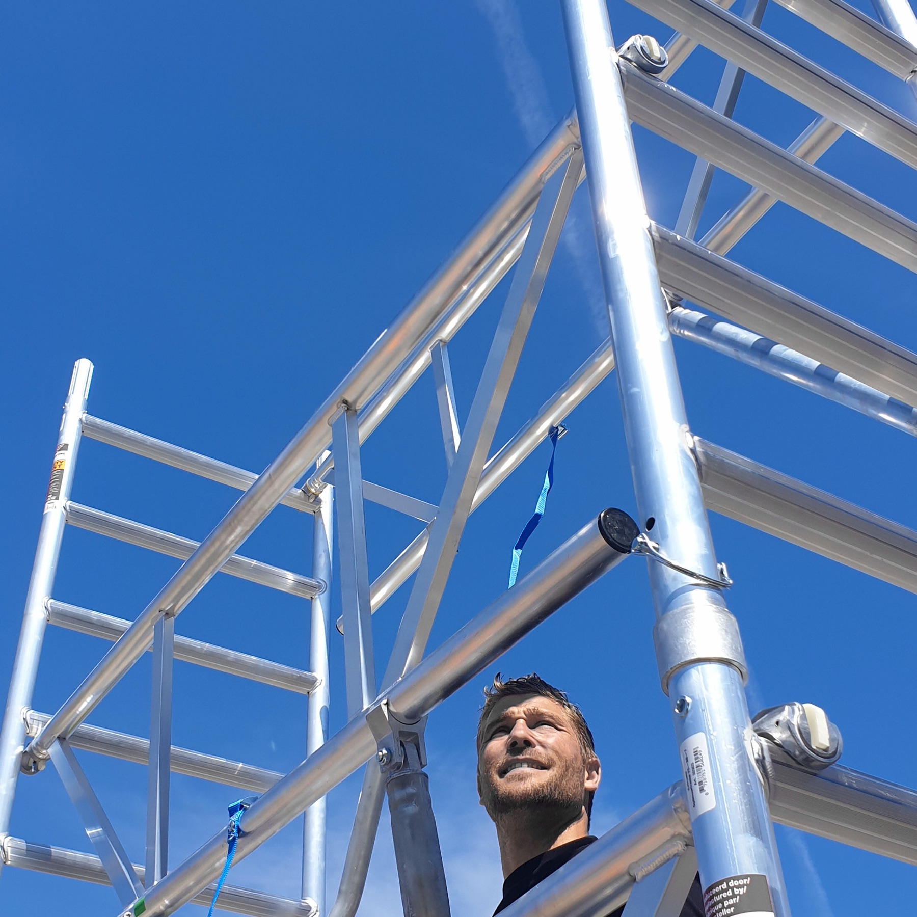 Working safely on a rolling tower