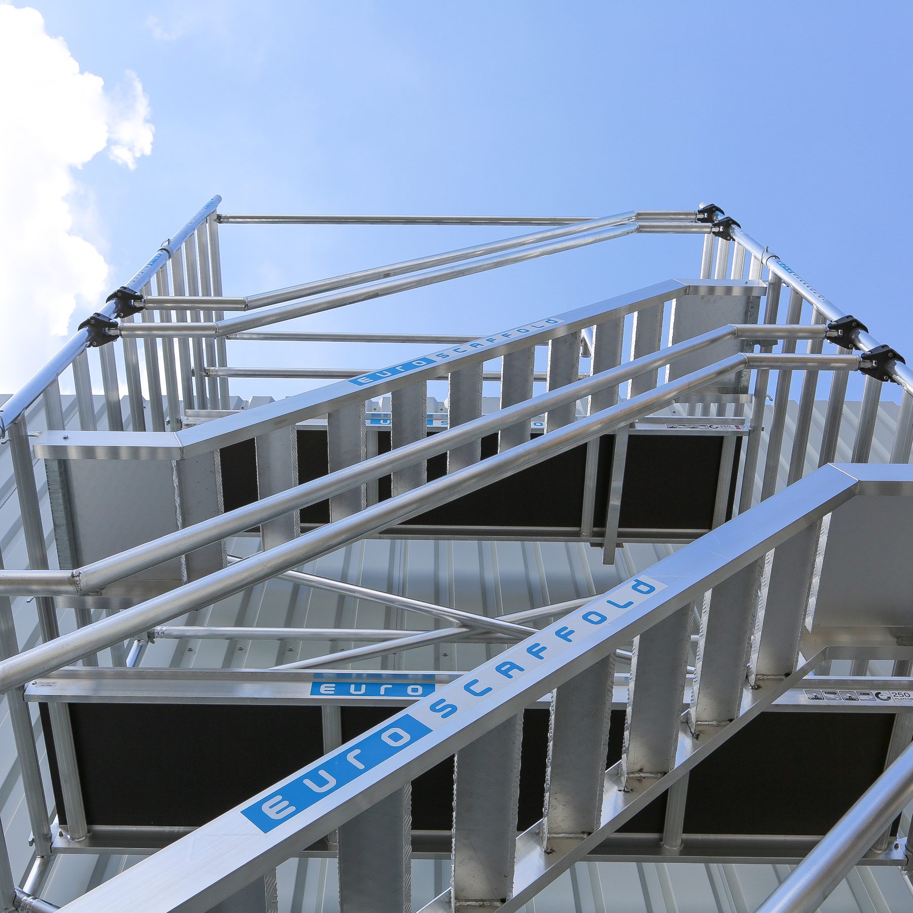 Stair tower seen from below